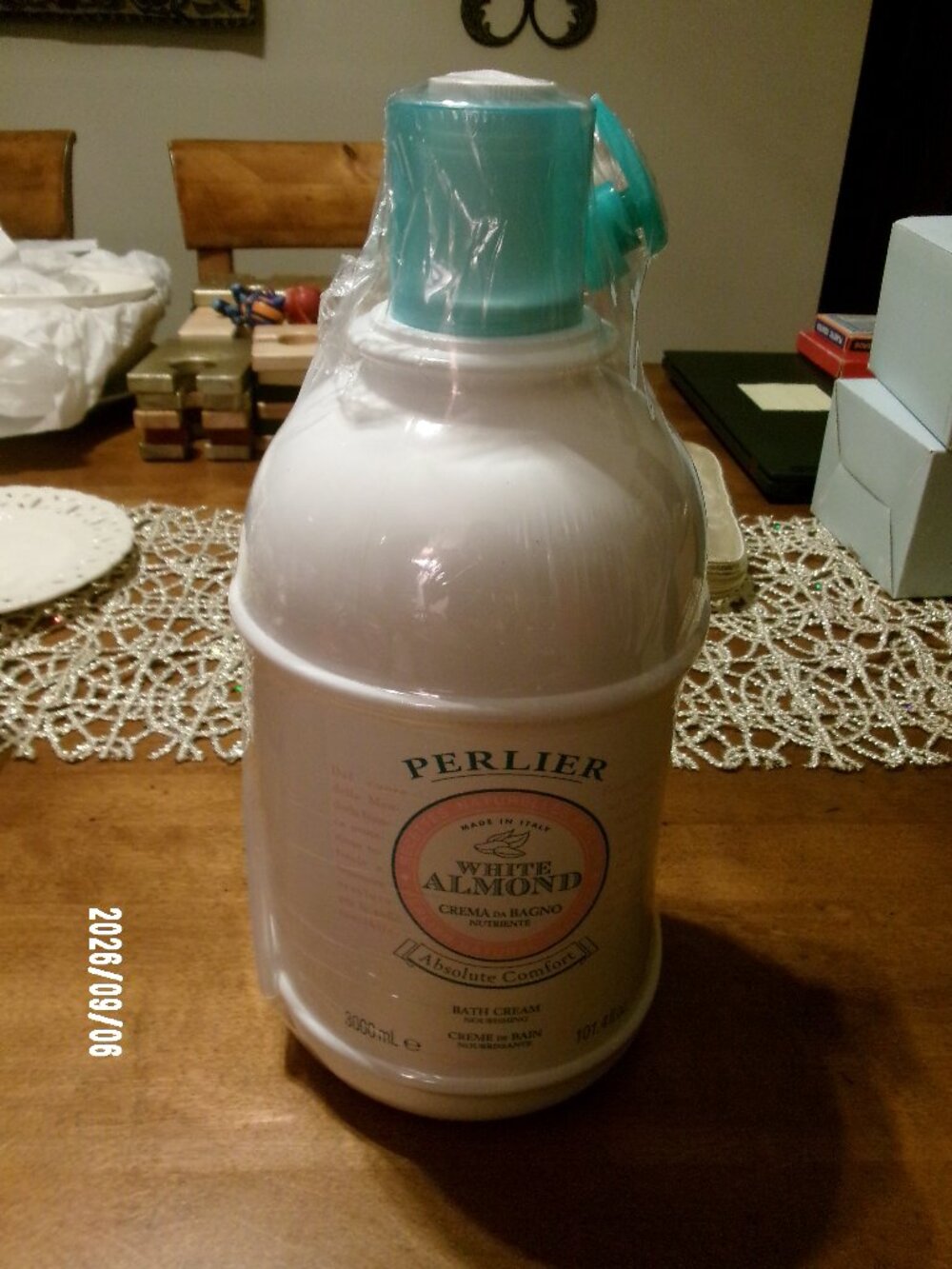 Perlier White Almond Bath Cream X-Large Bottle 101.4 oz 3000 ml SEALED With PUMP